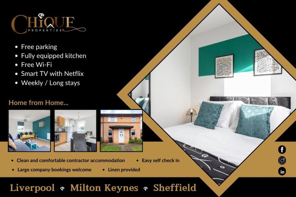 Contractors, Mk, Free Off Street Parking, Close To Amenities, Managed By Chique Ltd Holiday home *