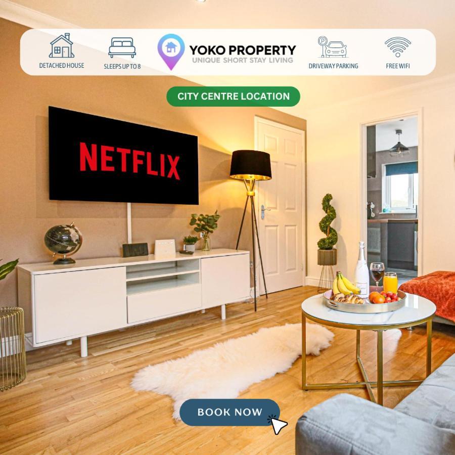 Detached House - Centre Location - Free Parking, Garden, Smart Tvs With Netflix By Yoko Milton Keynes