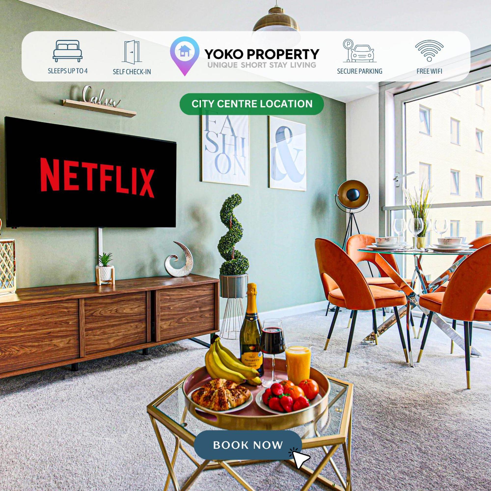 Luxury - Centre - Free Parking, Fast Wifi, Sky Tv And Netflix By Yoko Apartment Milton Keynes