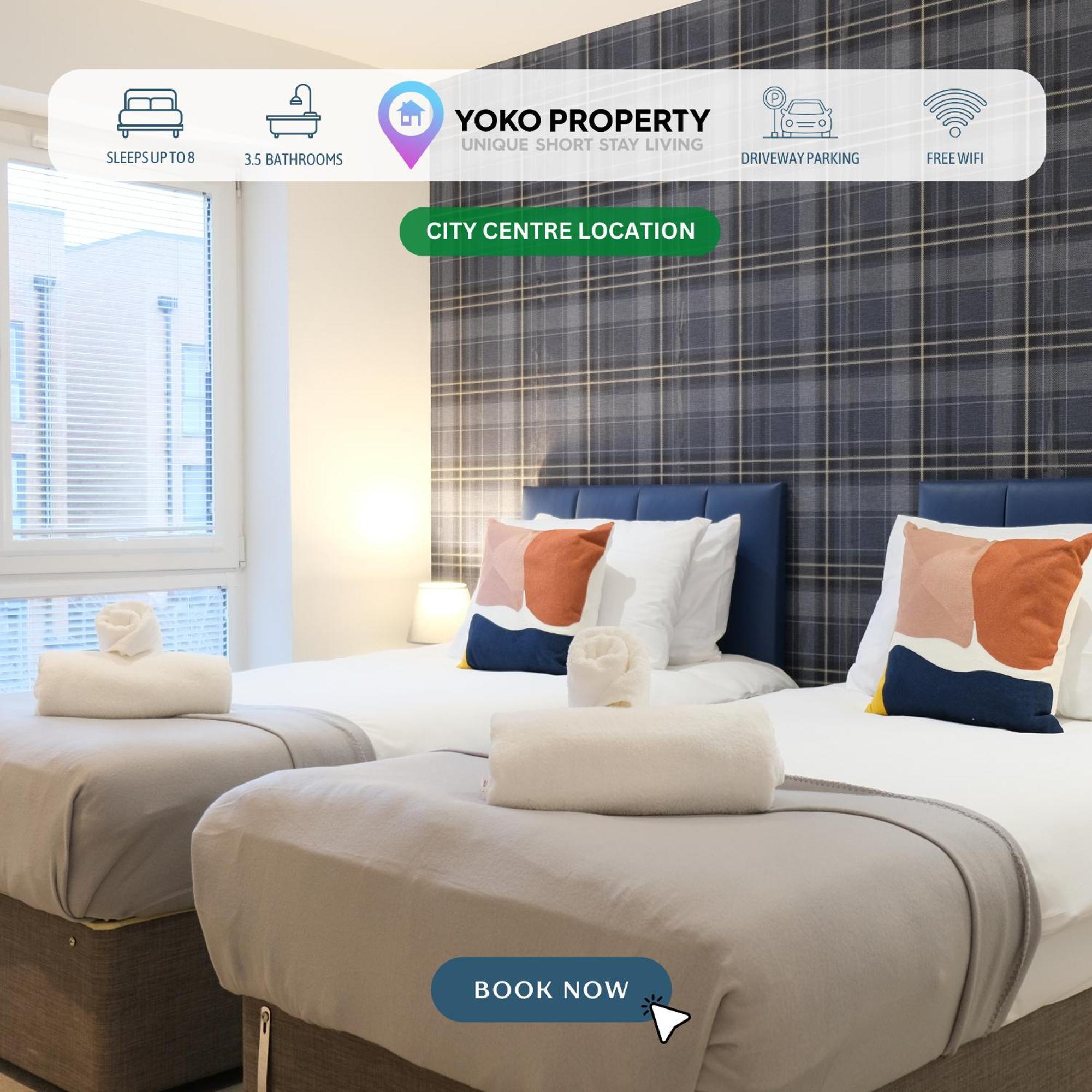 Holiday home Prime Location - 4 Bedroom 3 Bathroom House - Sleeps Up To 8 - Free Parking, Fast Wifi, Balcony, Smart Tv And Private Garden By Yoko Milton Keynes
