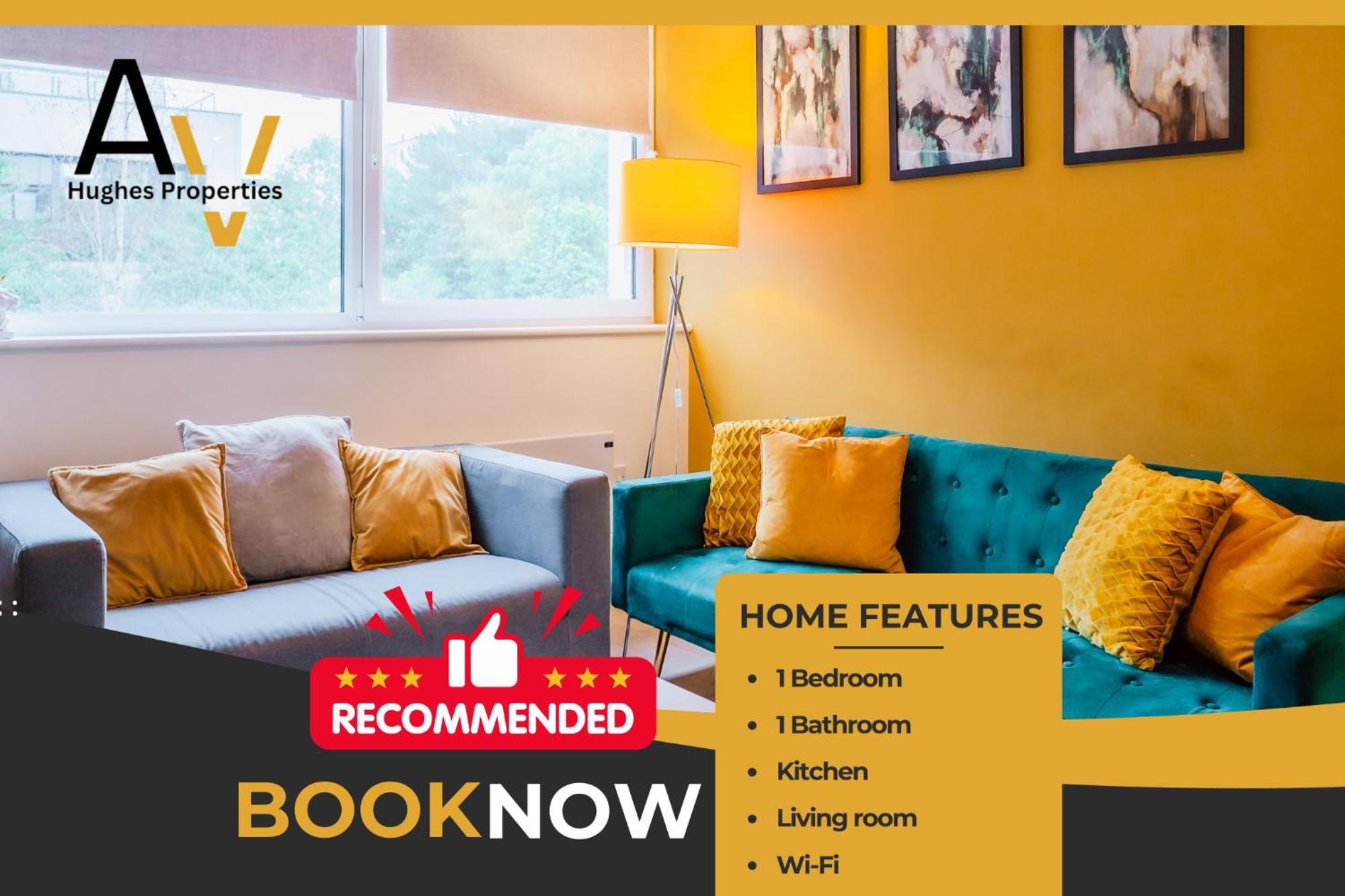 Chic One-Bedroom Apartment - Fast Wi-Fi, 4 Mins From Station, Perfect For Relocation By Av Hughes Properties