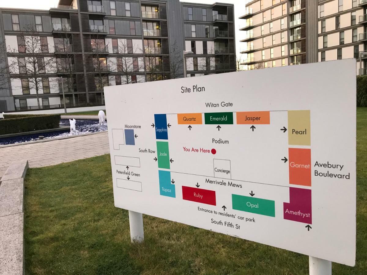 Istay At Vizion - Fully Equipped Modern Serviced With Balconies, Self Check-in, Superfast Broadband & Netflix, Free Underground Parking, 24h Security, Rooftop Gardens, Located In Mk Apartment
