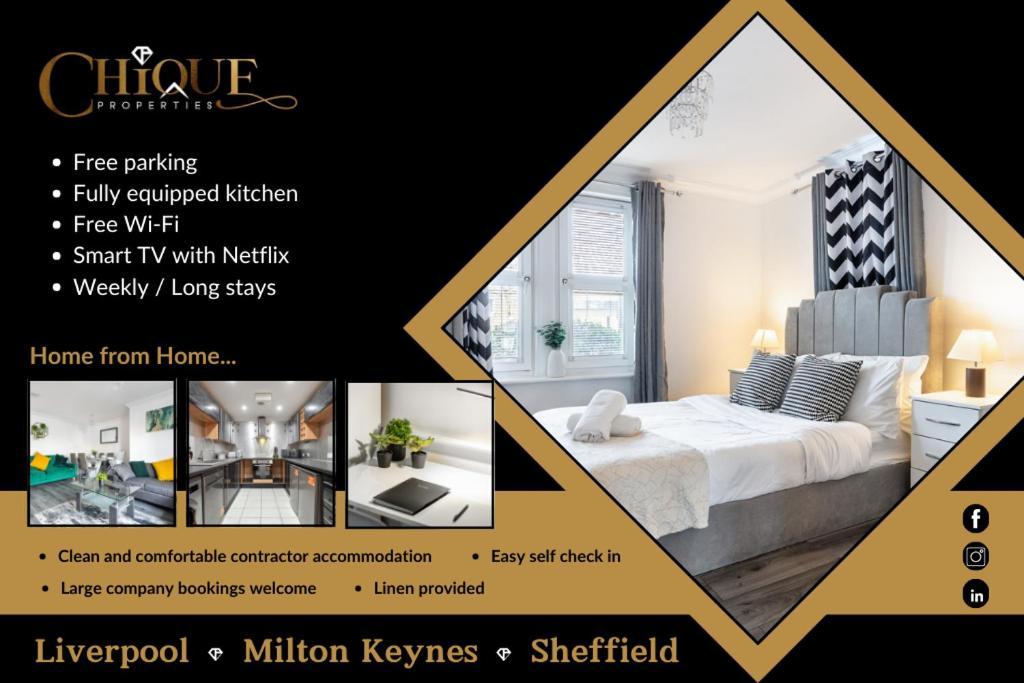 Modern 4br Ground Floor In Prime Mk Location, Walking Distance From Cmk Train Station, Close To Mk Amenities, 2 Bathrooms, Free Parking-managed By Chique Ltd * Milton Keynes